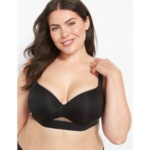 Cacique Size 44C Bra Lightly Lined Balconette Wireless Black Lane Bryant Classic